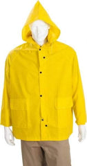 MCR Safety - Size 4XL, Yellow, Rain Jacket - 2 Pockets - Industrial Tool & Supply