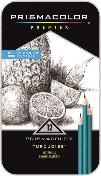 Prismacolor - 2B, 3B, 4B, 5B, 6B, 7B, 8B, 9B, B, F, H, HB Graphite Pencil - Graphite - Industrial Tool & Supply