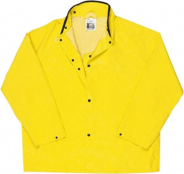 MCR Safety - Size 3XL, Yellow, Rain Jacket - No Pockets - Industrial Tool & Supply