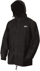 MCR Safety - Size 2XL, Yellow, Rain Jacket - 2 Pockets, Detachable Hood - Industrial Tool & Supply