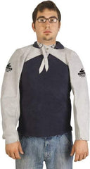 MCR Safety - Size Universal, Leather Sleeve - 23" Long Sleeve, Snaps at Wrist - Industrial Tool & Supply