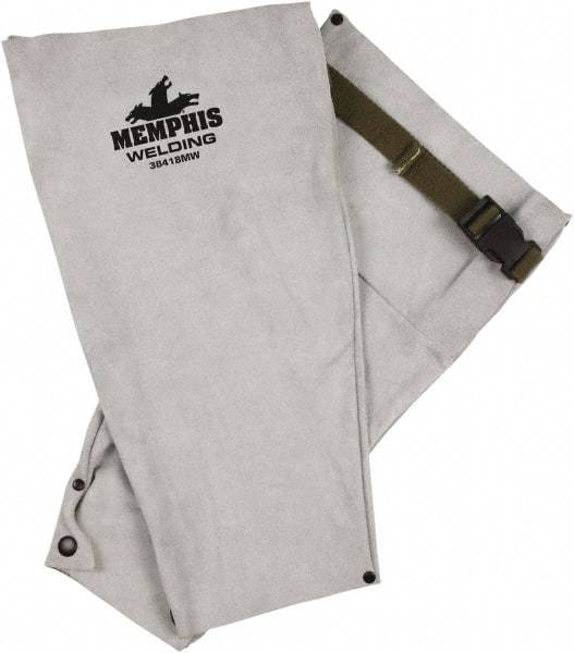 MCR Safety - Size Universal, Leather Sleeve - 18" Long Sleeve, Snaps at Wrist - Industrial Tool & Supply