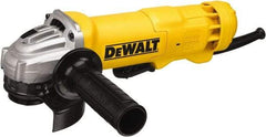 DeWALT - 4-1/2" Wheel Diam, 11,000 RPM, Corded Angle & Disc Grinder - 5/8-11 Spindle, 120 Volts, 11 Amps - Industrial Tool & Supply