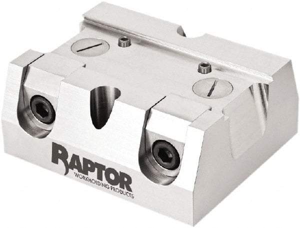 Raptor Workholding - 2-1/4" Jaw Width, 10" High x 8" Long x 10" Wide Dovetail Vise - For Use with 4 & 5 Axis Workholding Systems - Industrial Tool & Supply