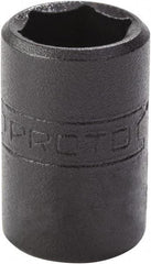 Proto - 5/16", 1/4" Drive, Standard Hand Socket - 6 Points, 7/8" OAL, Alloy Steel, Black Finish - Industrial Tool & Supply