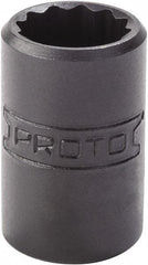 Proto - 9/32", 1/4" Drive, Standard Hand Socket - 12 Points, 7/8" OAL, Alloy Steel, Black Finish - Industrial Tool & Supply