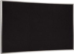 Ghent - 46-1/2" Wide x 36" High Open Cork Bulletin Board - Rubber, Black - Industrial Tool & Supply