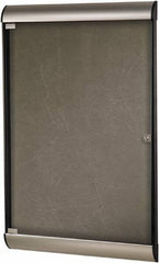 Ghent - 59.13" Wide x 36" High Enclosed Cork Bulletin Board - Natural Cork, Aluminum Frame - Industrial Tool & Supply