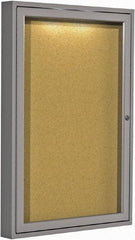 Ghent - 96-1/2" Wide x 48-1/2" High Open Cork Bulletin Board - Rubber, Confetti (Color) - Industrial Tool & Supply