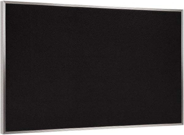 Ghent - 72-1/2" Wide x 48-1/2" High Open Cork Bulletin Board - Rubber, Black - Industrial Tool & Supply