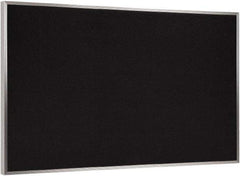 Ghent - 72-1/2" Wide x 48-1/2" High Open Cork Bulletin Board - Rubber, Black - Industrial Tool & Supply