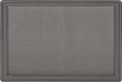 Ghent - 47" Wide x 34" High Enclosed Cork Bulletin Board - Fabric Covered, Black - Industrial Tool & Supply