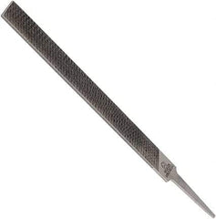 Anglo American - 14" Long, Second Cut, Mill American-Pattern File - Single Cut, 0.22" Overall Thickness, Tang - Industrial Tool & Supply