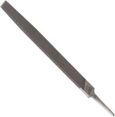 Anglo American - 14" Long, Bastard Cut, Triangle American-Pattern File - Double Cut, 0.91" Overall Thickness, Tang - Industrial Tool & Supply