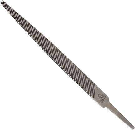 Anglo American - 10" Long, Smooth Cut, Warding American-Pattern File - Double Cut, 0.12" Overall Thickness, Tang - Industrial Tool & Supply
