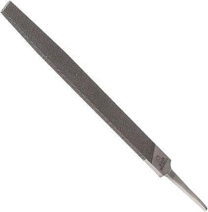 Anglo American - 6" Long, Second Cut, Flat American-Pattern File - Double Cut, 0.14" Overall Thickness, Tang - Industrial Tool & Supply