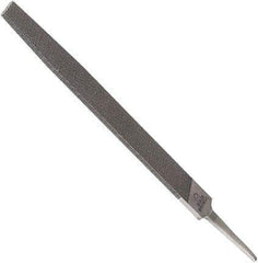 Anglo American - 8" Long, Second Cut, Triangle American-Pattern File - Double Cut, 0.55" Overall Thickness, Tang - Industrial Tool & Supply