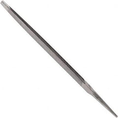 Anglo American - 6" Long, Bastard Cut, Taper American-Pattern File - Single Cut, 0.28" Overall Thickness, Tang - Industrial Tool & Supply