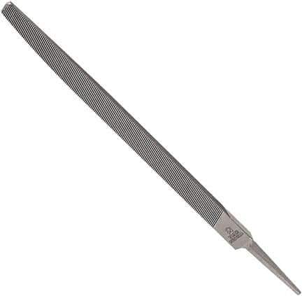 Anglo American - 6" Long, Smooth Cut, Triangle American-Pattern File - Double Cut, 0.39" Overall Thickness, Tang - Industrial Tool & Supply