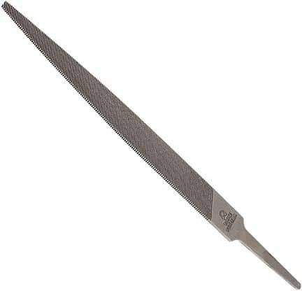 Anglo American - 8" Long, Second Cut, Warding American-Pattern File - Double Cut, 0.1" Overall Thickness, Tang - Industrial Tool & Supply