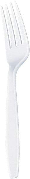 Dixie - Dixie Plastic Tableware, Heavyweight Forks - White - Industrial Tool & Supply