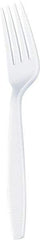 Dixie - Dixie Plastic Tableware, Heavyweight Forks - White - Industrial Tool & Supply