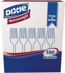 Dixie - Dixie Plastic Tableware, Heavyweight Forks - White - Industrial Tool & Supply