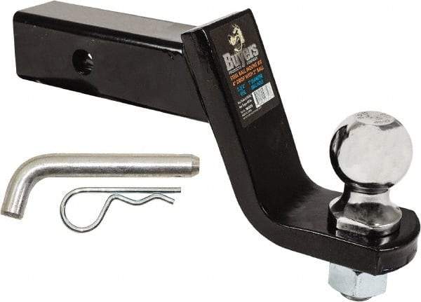 Buyers Products - 2" Ball Diam, 5-3/4" Shank Length, Hitch Ball - 2" Shank Diam, 5,000 Lb Capacity, Black Powder-Coated - Industrial Tool & Supply