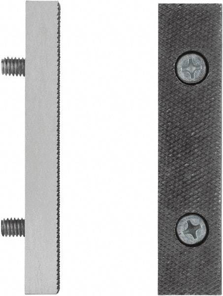Irwin - 6" Wide x 25.4mm High x 12.7mm Thick, Flat/No Step Vise Jaw - Fixed Jaw, Compatible with 6" Record Bench Vises - Industrial Tool & Supply