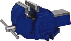 Irwin - 3" Jaw Width, 3-3/4" Opening Capacity, 1-7/8" Throat Depth, Steel Stationary Bench Vise - Bolt Down Base Attachment - Industrial Tool & Supply