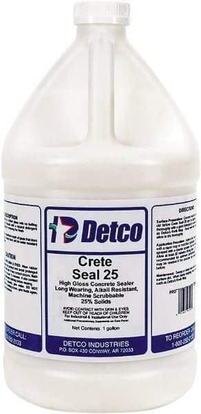 Detco - 1 Gal Bottle Glossy Clear Sealer - 400 Sq Ft/Gal Coverage, <100 g/L g/L VOC Content - Industrial Tool & Supply