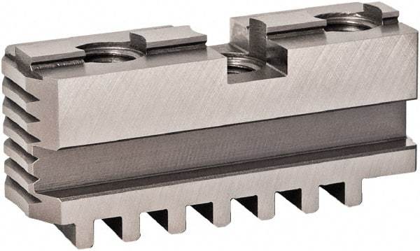 Bison - 31.49" Max Chuck Diam Compatibility, Steel Tongue & Groove Hard Lathe Master Jaws - 0 Steps - Industrial Tool & Supply