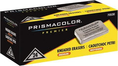 Prismacolor - Square Rubber Eraser - Gray - Industrial Tool & Supply