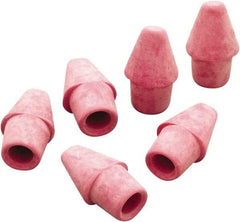 Paper Mate - Arrow Rubber Pencil Top Erasers - Pink - Industrial Tool & Supply