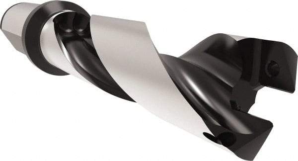 Allied Machine and Engineering - Series 29, 29 to 31.99mm Diam, 32mm Diam Straight Shank with Flange, Helical Flute Spade Drill - 96mm Max Depth, 136.2mm Body Length, 196.2mm OAL, Standard Length, Through Coolant - Industrial Tool & Supply