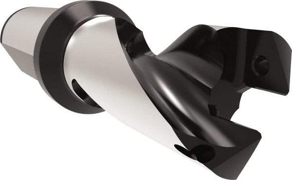 Allied Machine and Engineering - Series 29, 29 to 31.99mm Diam, 32mm Diam Straight Shank with Flange, Helical Flute Spade Drill - 35mm Max Depth, 75.2mm Body Length, 135.2mm OAL, Short Length, Through Coolant - Industrial Tool & Supply