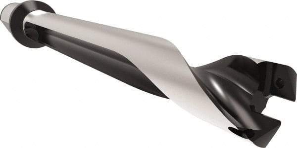 Allied Machine and Engineering - Series 32, 32 to 35mm Diam, 40mm Diam Straight Shank with Flange, Straight Flute Spade Drill - 244.9mm Max Depth, 297.7mm Body Length, 367.7mm OAL, Standard Length, Through Coolant - Industrial Tool & Supply