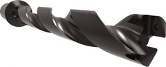 Allied Machine and Engineering - Series 32, 32 to 35mm Diam, 1-1/2" Diam Straight Shank with Flange, Helical Flute Spade Drill - 9-41/64" Max Depth, 11-23/32" Body Length, 14-13/32" OAL, Standard Length, Through Coolant - Industrial Tool & Supply