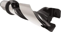 Allied Machine and Engineering - Series 26, 26 to 28.99mm Diam, 32mm Diam Straight Shank with Flange, Helical Flute Spade Drill - 87mm Max Depth, 128.1mm Body Length, 188.1mm OAL, Standard Length, Through Coolant - Industrial Tool & Supply