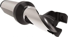 Allied Machine and Engineering - Series 16, 16 to 16.99mm Diam, 20mm Diam Straight Shank with Flange, Helical Flute Spade Drill - 21mm Max Depth, 50.8mm Body Length, 100.8mm OAL, Short Length, Through Coolant - Industrial Tool & Supply