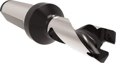 Allied Machine and Engineering - Series 11, 11 to 11.99mm Diam, 16mm Diam Straight Shank with Flange, Helical Flute Spade Drill - 16mm Max Depth, 42.6mm Body Length, 90.7mm OAL, Short Length, Through Coolant - Industrial Tool & Supply