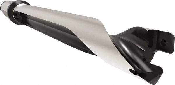 Allied Machine and Engineering - Series 24, 24 to 25.99mm Diam, 25mm Diam Straight Shank with Flange, Straight Flute Spade Drill - 181.9mm Max Depth, 217.8mm Body Length, 273.8mm OAL, Standard Length, Through Coolant - Industrial Tool & Supply