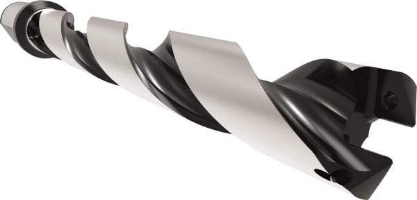 Allied Machine and Engineering - Series 29, 29 to 31.99mm Diam, 32mm Diam Straight Shank with Flange, Helical Flute Spade Drill - 223.9mm Max Depth, 264.1mm Body Length, 324.1mm OAL, Standard Length, Through Coolant - Industrial Tool & Supply