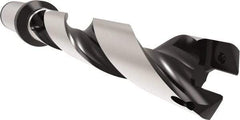 Allied Machine and Engineering - Series 24, 24 to 25.99mm Diam, 25mm Diam Straight Shank with Flange, Helical Flute Spade Drill - 129.9mm Max Depth, 165.8mm Body Length, 221.8mm OAL, Standard Length, Through Coolant - Industrial Tool & Supply