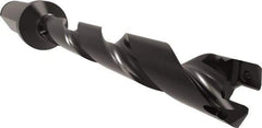 Allied Machine and Engineering - Series 11, 11 to 12mm Diam, 5/8" Diam Straight Shank with Flange, Helical Flute Spade Drill - 3-19/64" Max Depth, 4-11/32" Body Length, 6-7/32" OAL, Standard Length, Through Coolant - Industrial Tool & Supply