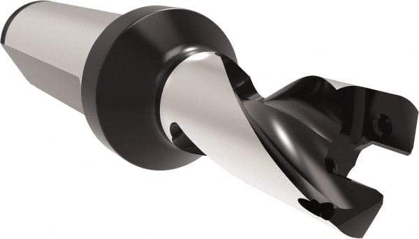 Allied Machine and Engineering - Series 14, 14 to 14.99mm Diam, 20mm Diam Straight Shank with Flange, Helical Flute Spade Drill - 17.5mm Max Depth, 44.6mm Body Length, 94.6mm OAL, Short Length, Through Coolant - Industrial Tool & Supply