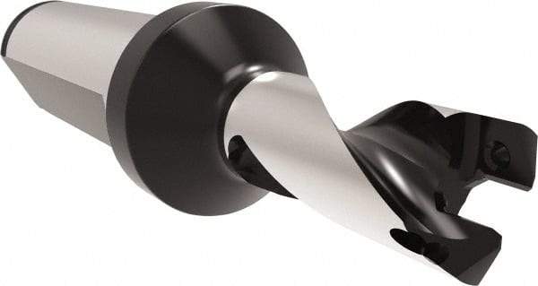 Allied Machine and Engineering - Series 12, 12 to 12.99mm Diam, 20mm Diam Straight Shank with Flange, Helical Flute Spade Drill - 16mm Max Depth, 43.2mm Body Length, 93.2mm OAL, Short Length, Through Coolant - Industrial Tool & Supply