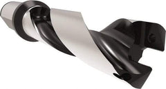 Allied Machine and Engineering - Series 32, 32 to 35mm Diam, 40mm Diam Straight Shank with Flange, Helical Flute Spade Drill - 105mm Max Depth, 157.7mm Body Length, 227.7mm OAL, Standard Length, Through Coolant - Industrial Tool & Supply