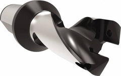 Allied Machine and Engineering - Series 32, 32 to 35mm Diam, 40mm Diam Straight Shank with Flange, Helical Flute Spade Drill - 38" Max Depth, 90.7mm Body Length, 160.7mm OAL, Short Length, Through Coolant - Industrial Tool & Supply