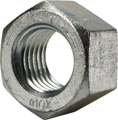 Value Collection - 1-3/4 - 5 UNC Steel Right Hand Hex Nut - 2-5/8" Across Flats, 1-1/2" High, Zinc Clear Finish - Industrial Tool & Supply